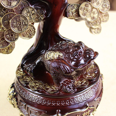 金蟾聚寶盆招財(cái)樹(shù)擺件 創(chuàng)意家居飾品中的財(cái)富象征與送禮佳選